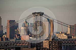 Williamsburg Bridge Connecting Brooklyn and Manhattan