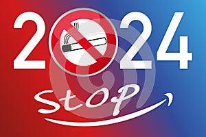 Willingness to quit smoking 2024 greeting card.
