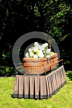 A willow casket - contemporary style