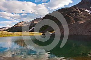 Willow Lake high in the Mount Sneffels Colorado Wilderness