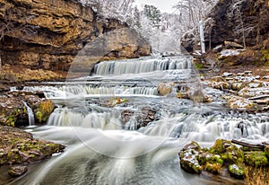 Willow River Falls After First Snow