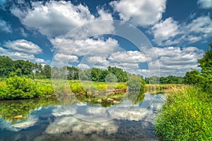 Willow River and Reflecting Clouds in Western Wisconsin