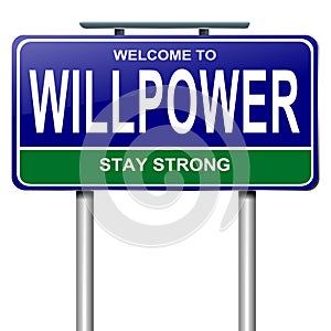 Willpower concept.