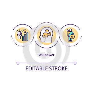 Willpower concept icon