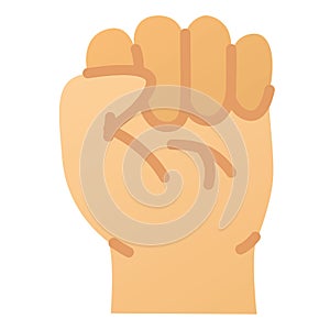 Willpower with fist empowerment single isolated icon with smooth style