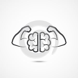 Willpower icon on white