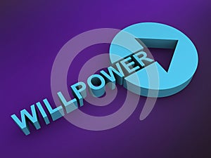 willpower word on purple