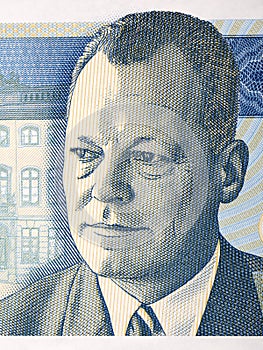 Willy Brandt a portrait from German money photo