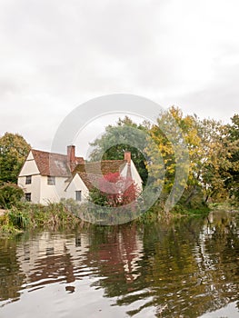 Willy lotts cottage in flatford mill during the autumn no people