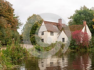 Willy lotts cottage in flatford mill during the autumn no people