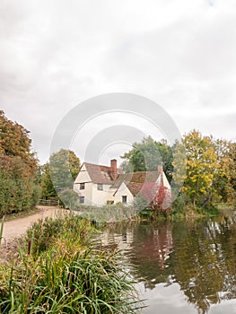 Willy lotts cottage in flatford mill during the autumn no people