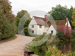 Willy lotts cottage in flatford mill during the autumn no people