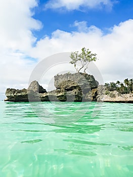 Willy`s rock on the beach on Boracay island,Philippines