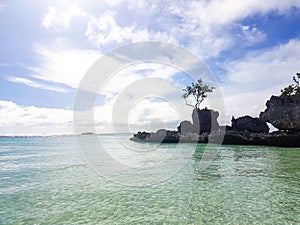 Willy`s rock on the beach on Boracay island,Philippines