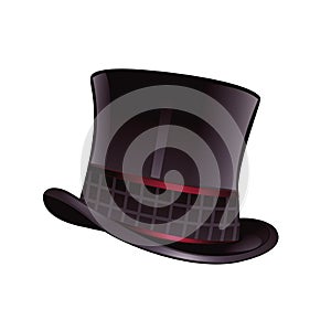 Willy Wonka's black top hat isolated