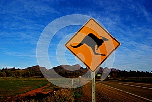 Wilpena Pound Kangaroo Sign photo