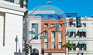 Wilshire blvd and Rodeo drive crossroad photo