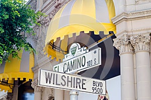 Wilshire Boulevard Sign, Beverly HIlls photo