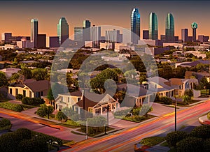 Wilshire Heights neighborhood in Dallas, Texas USA. photo