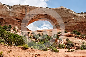 Wilson Arch with Clouds photo