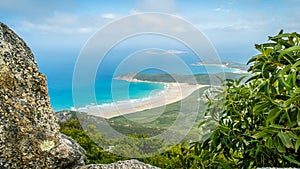 Wilsons promontory national park view from Mount Oberon, zoom in