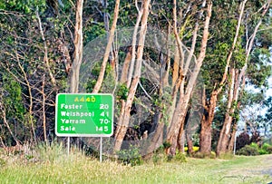 Wilsons Promontory road sign, Victoria - Australia