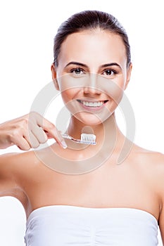 Wiman with Healthy Teeth.