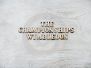 WIMBLEDON. Beautiful, bright photo for invitation card