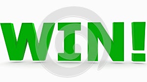 Win concept in green color