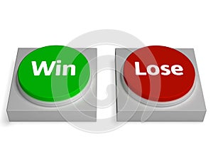 Win Lose Buttons Show Winning Or Losing