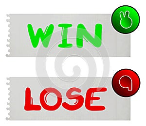 Win and lose card