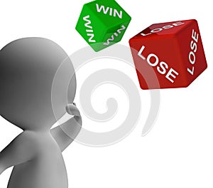 Win Lose Dice Shows Gambling