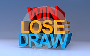 win lose draw on blue