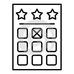 Win lotto ticket icon outline vector. Lottery prize