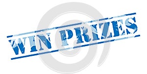 Win prizes blue stamp