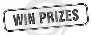 win prizes stamp. win prizes square grunge sign.