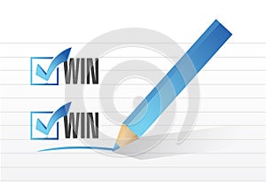 Win win check list illustration design