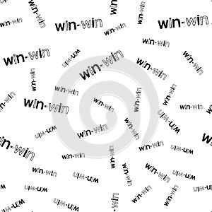 Win-Win Lettering Seamless Pattern