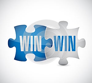 Win win puzzle illustration design