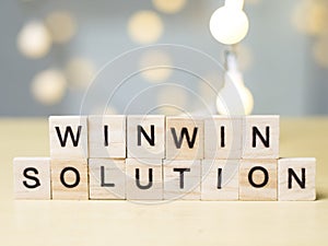 Win-Win Solution Words Concept