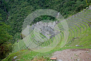 The Winay Wayna ruins on the Inca Trail