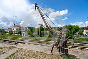 winch or crane for trains at the Alto Alentejo MarvÃ£o-Beira train station