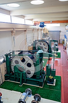  winch room of the Artzwiller boat lift