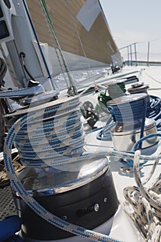 Winch On Yacht
