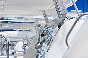 Winches and ropes, sailing yacht detail