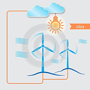 Wind alternative energy generator background