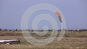 Wind bag on a windy and cloudy day.