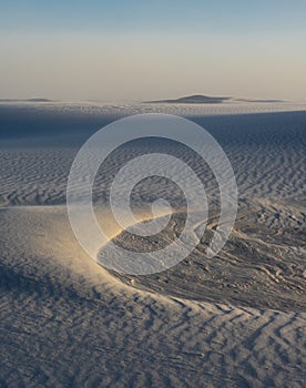 Wind blown patterns in dunes