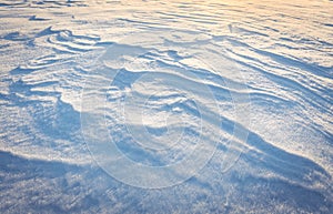 Wind Blown Patterns on Snow