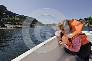 The wind, boat, girl